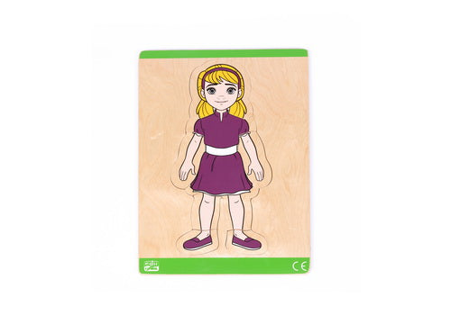 Building Up Body Parts Puzzles 2 Layers Girl - Image Alt Text