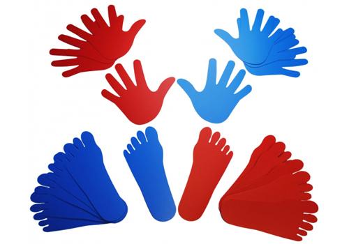 Hands and Feets (Right in Red, Left in Blue) - From Edu-Fun
