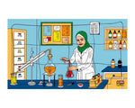 Arabic Proffession's Puzzles - Arab Scientist - Image Alt Text